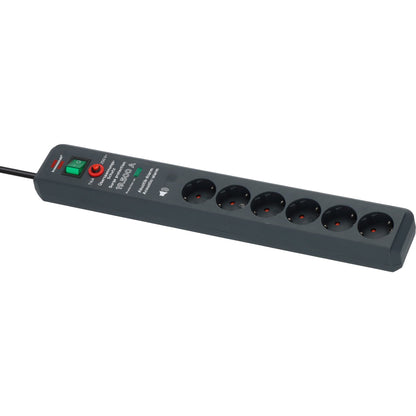 brennenstuhl® Steckdosenleiste Secure-Tec 6 Steckdosen anthrazit