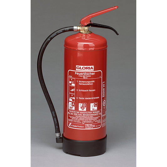 GLORIA Handfeuerlöscher PD 6 GA 34A, 233B, C 6kg 27 x 50 x 16 cm (B x H x T)