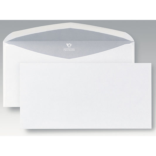POSTHORN Briefumschlag 3000 DIN lang 220 x 110 mm (B x H) mit gummierter Klappe ohne Fenster 75g/m² weiß 1.000 St./Pack.