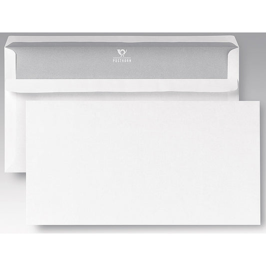 POSTHORN Briefumschlag Kompakt 235 x 125 mm (B x H) mit Selbstklebung ohne Fenster 75g/m² weiß 1.000 St./Pack.