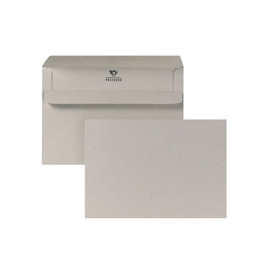 POSTHORN Briefumschlag DIN C6 162 x 114 mm (B x H) mit Selbstklebung ohne Fenster 75g/m² grau 1.000 St./Pack.