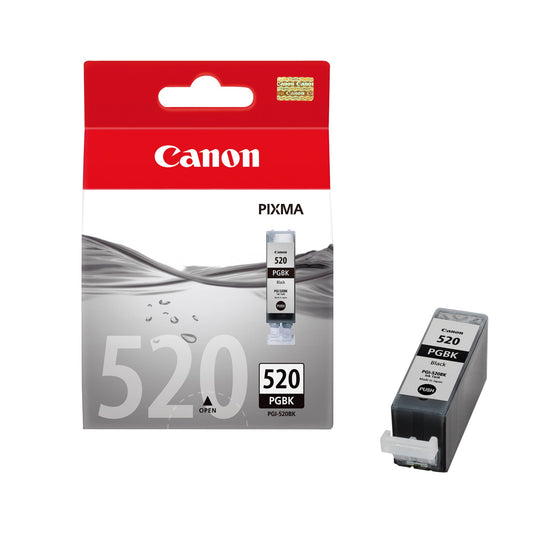 Canon Tintenpatrone Originalzubehör PGI-520BK ca. 2 x 324 Seiten schwarz 2 x 19ml 2 St./Pack.