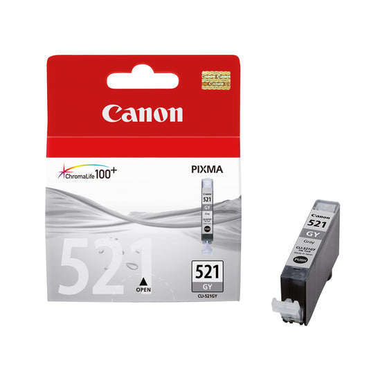 Canon Tintenpatrone Originalzubehör CLI-521GY ca. 1.505 Seiten grau 9ml