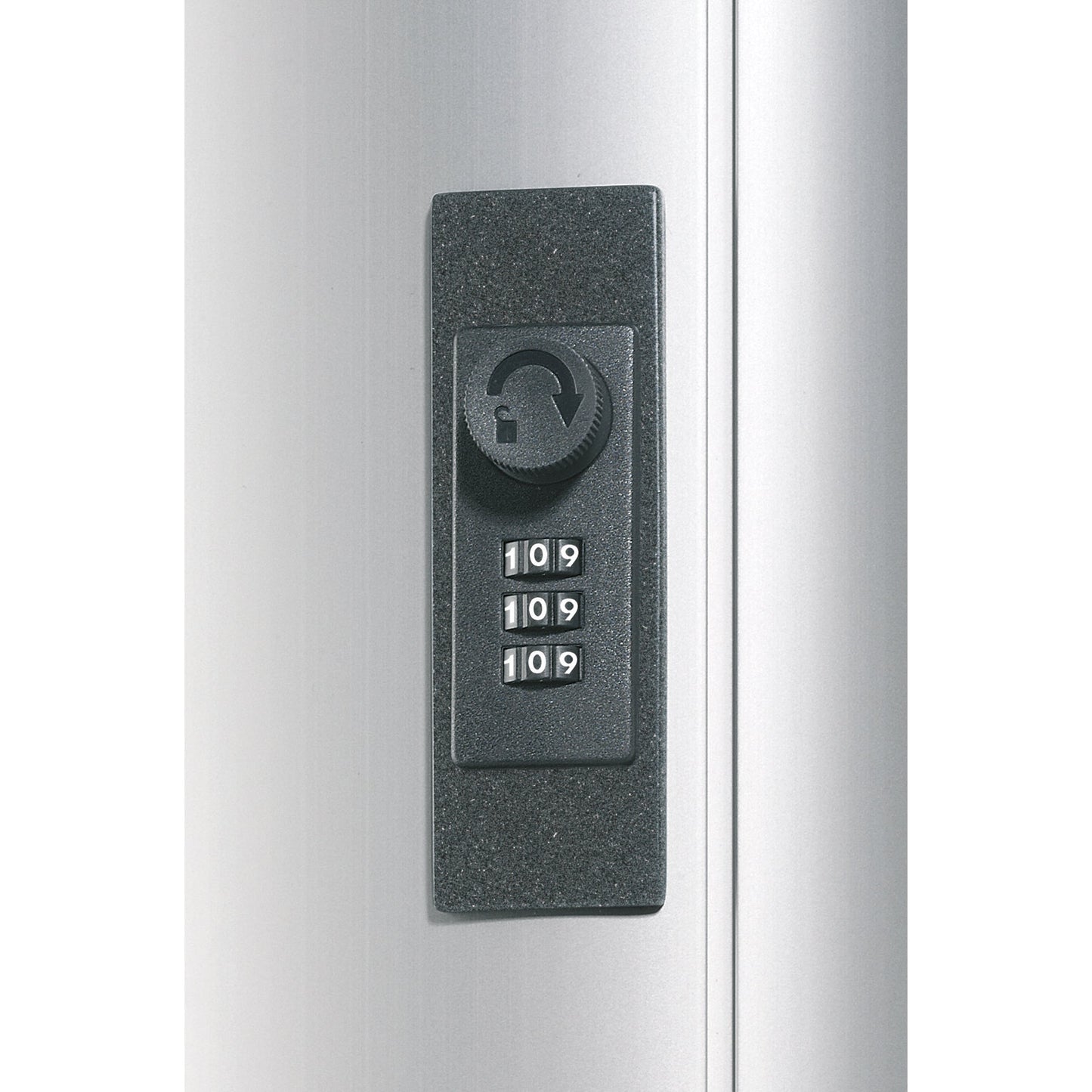 DURABLE Schlüsselschrank KEY BOX PLUS 30,2 x 40 x 11,8 cm (B x H x T) inkl. 6 KEY CLIP Schlüsselanhänger (farbig sortiert) Aluminium silber metallic