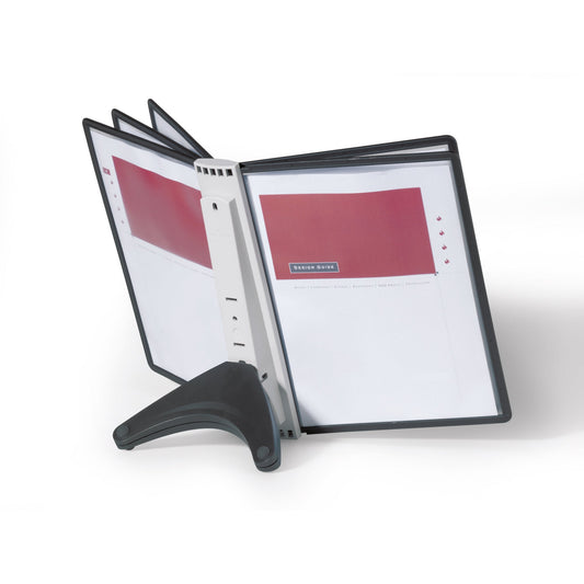 DURABLE Sichttafelständer SHERPA® SOHO TABLE 5 48 x 38,5 x 38 cm (B x H x T) Polypropylen/ABS Kunststoff/Thermoplastische Elastomere Anzahl der mitgelieferten Sichttafeln: 5 Sichttafeln schwarz