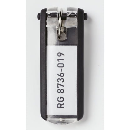 DURABLE Schlüsselanhänger KEY CLIP 24 x 68 x 15 mm (B x H x T) Kunststoff schwarz 6 St./Pack.