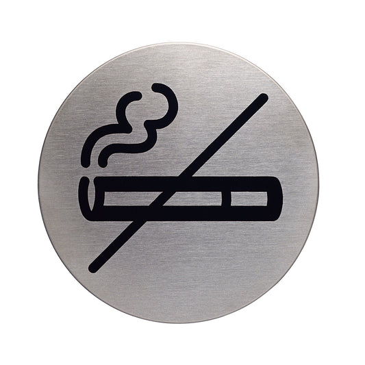 DURABLE Piktogramm Türschild PICTO 83mm Edelstahl, gebürstet silber metallic Rauchen Verboten