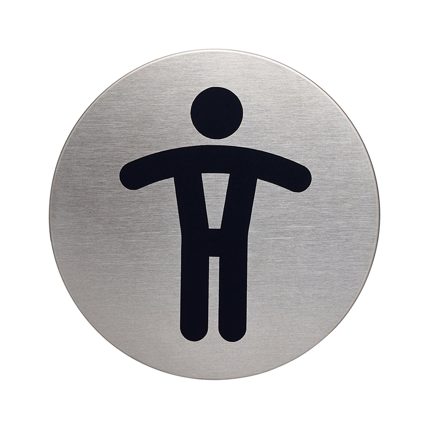 DURABLE Piktogramm Türschild PICTO 83mm Edelstahl, gebürstet silber metallic WC Herren