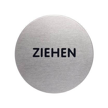 DURABLE Piktogramm Türschild PICTO 65mm Edelstahl, gebürstet silber metallic Ziehen