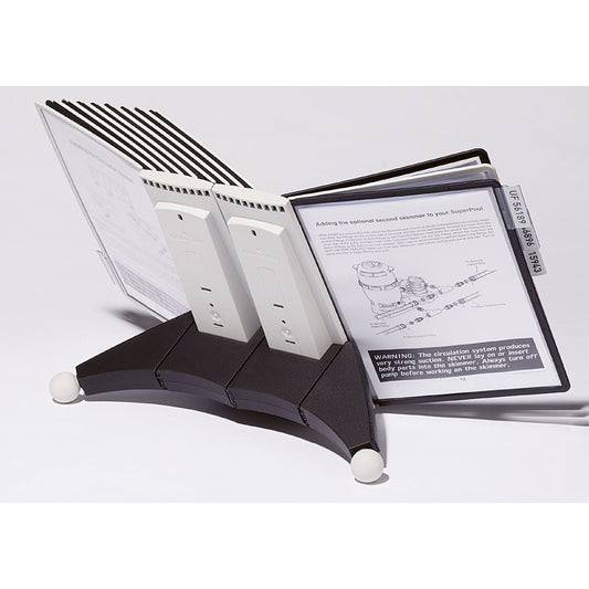 DURABLE Sichttafelständer SHERPA® TABLE 20 63 x 40,5 x 38 cm (B x H x T) ABS Kunststoff/Polypropylen/PVC Anzahl der mitgelieferten Sichttafeln: 20 Sichttafeln je 10 x schwarz, grau
