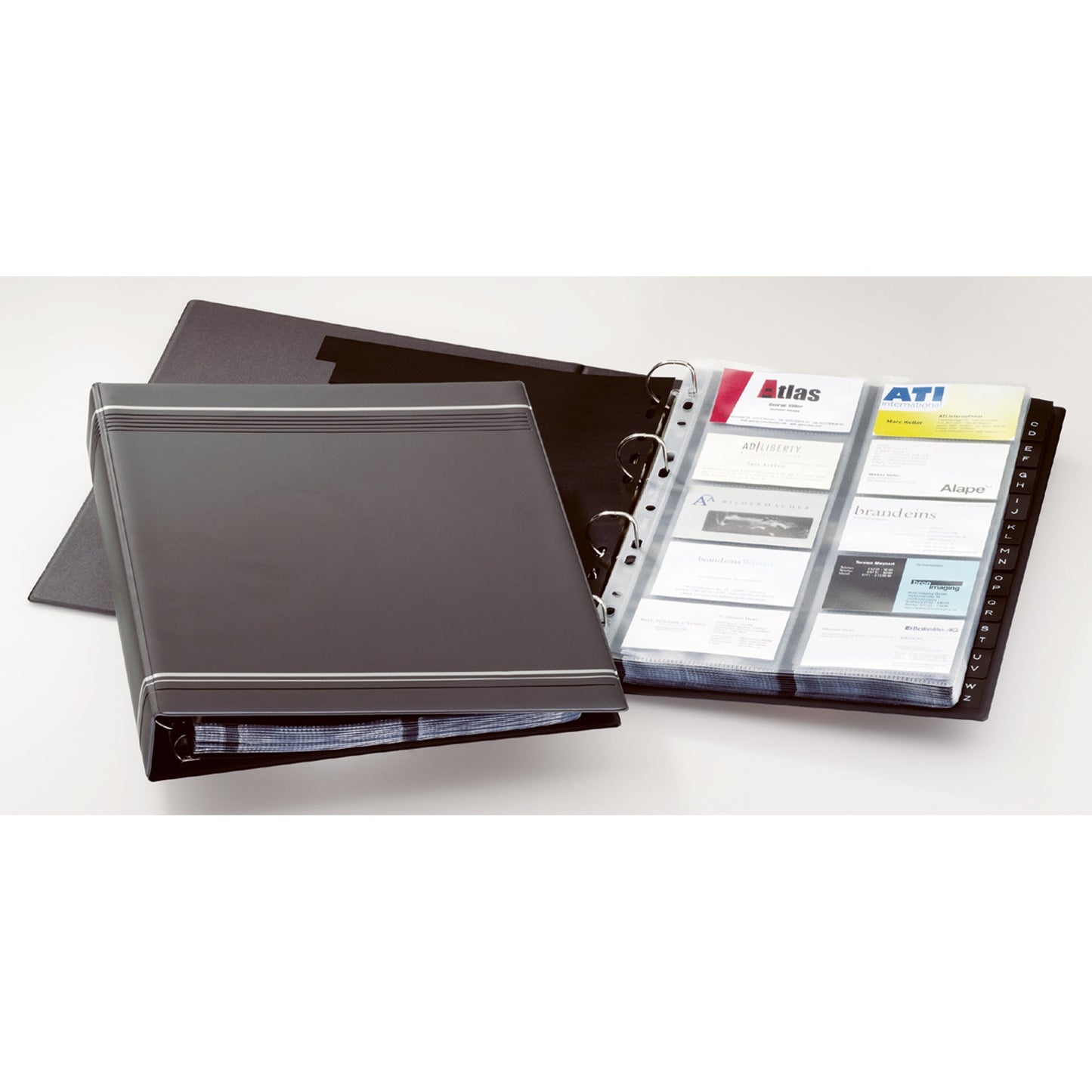 DURABLE Visitenkartenringbuch VISIFIX® 25,5 x 31,5 cm (B x H) A-Z Werkstoff: Graukarton/PVC/Polypropylen anthrazit 20 Hüllen