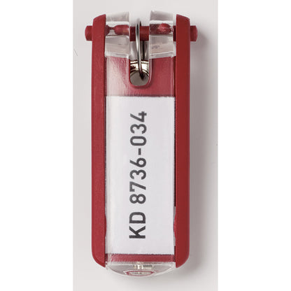 DURABLE Schlüsselanhänger KEY CLIP 24 x 68 x 15 mm (B x H x T) Kunststoff rot 6 St./Pack.