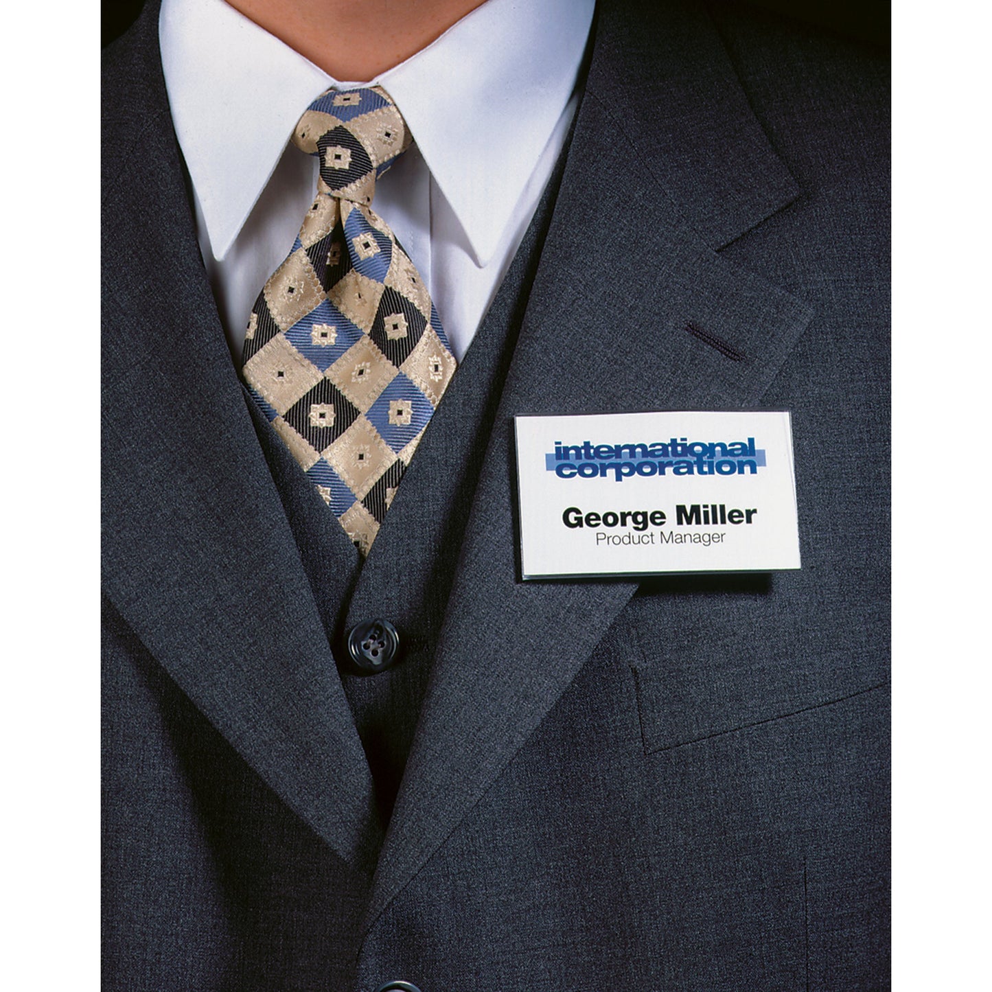 DURABLE Namensschild CLICK FOLD 75 x 40 mm (B x H) Kombiklemme transparent 25 St./Pack.