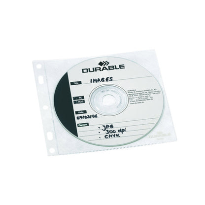 DURABLE CD/DVD Hülle COVER FILE 14 x 12,8 cm (B x H) Kunststoff transparent 10 St./Pack.