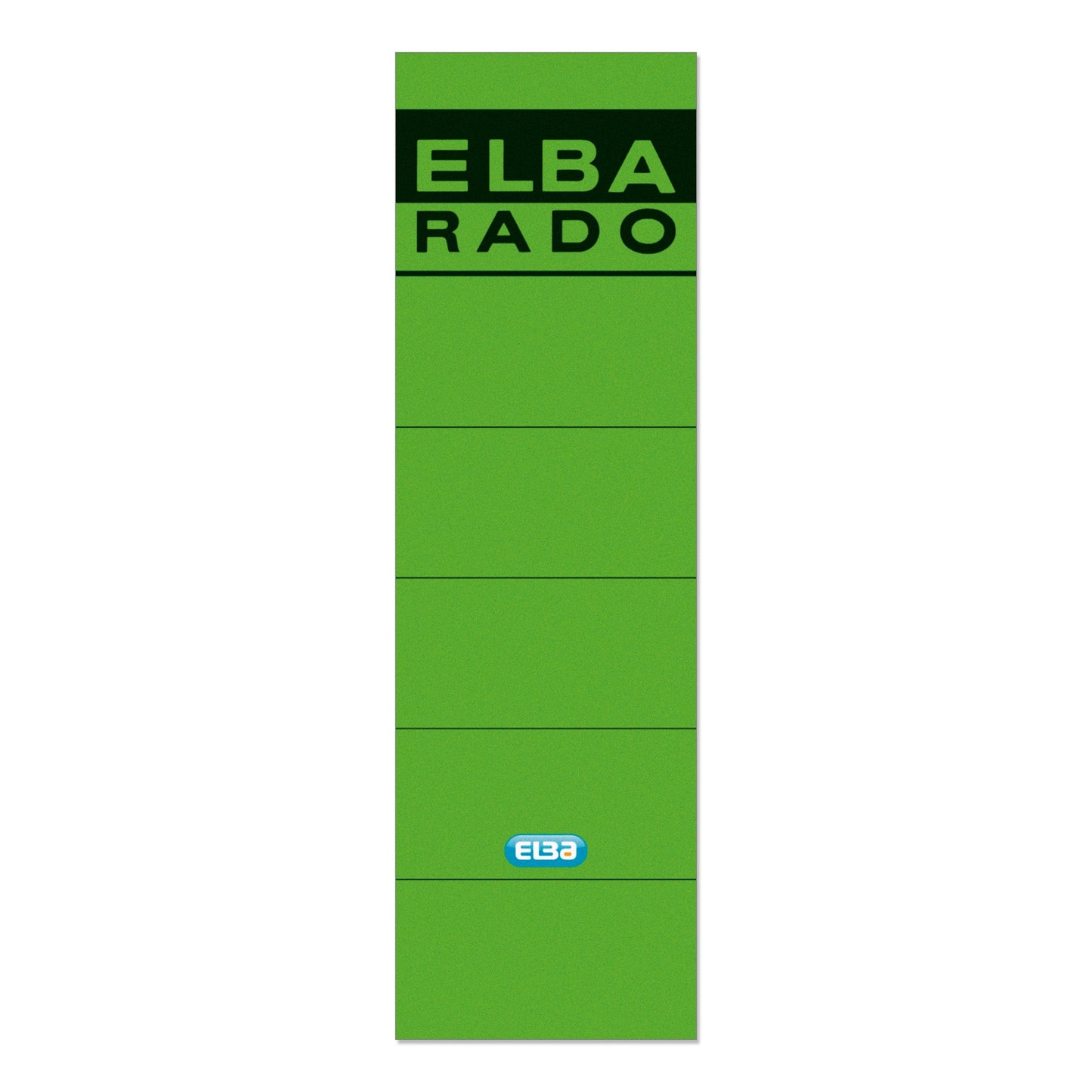ELBA Ordnerrückenetikett breit/kurz 59 x 190 mm (B x H) selbstklebend ohne Griffloch grün 10 Etik./Pack.