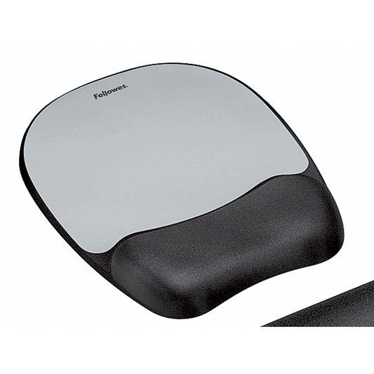 Fellowes® Mauspad Memory Foam 20 x 2,5 x 23,34 cm (B x H x T) Kunststoff schwarz/silber
