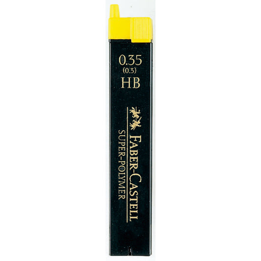 Faber-Castell Feinmine SUPER POLYMER 0,35mm HB schwarz 12 St./Pack.