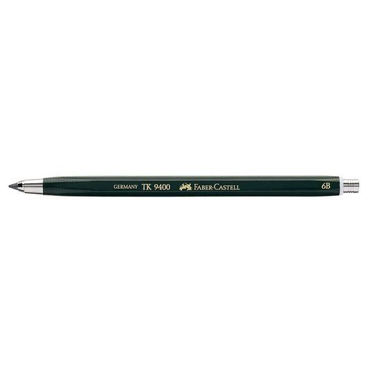 Faber-Castell Fallminenstift TK® 9400 3,15mm 6B ohne Radierer dunkelgrün
