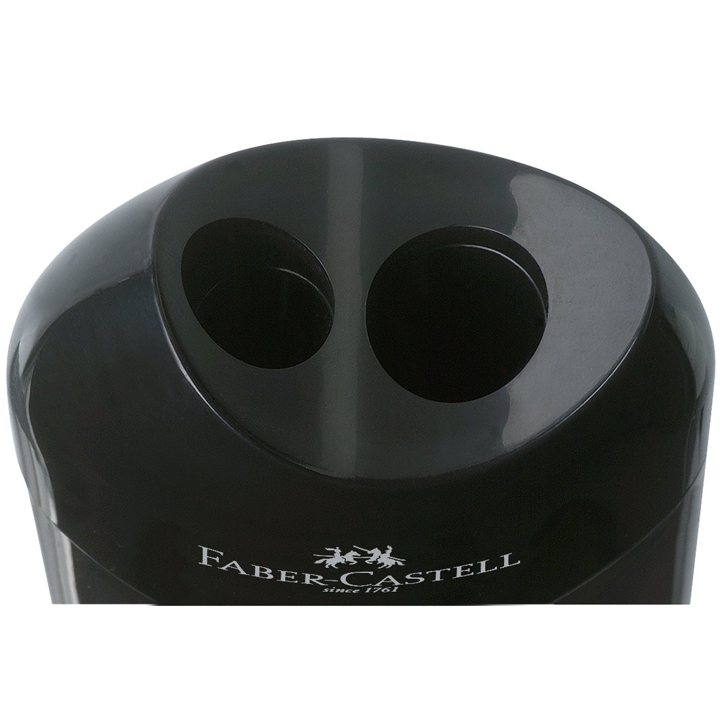 Faber-Castell Doppelspitzdose 8 und 11mm oval Material des Spitzers: Kunststoff Material des Behälters: Kunststoff schwarz