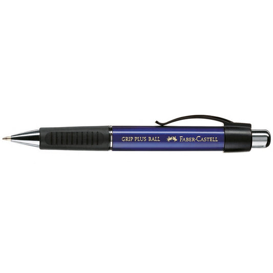 Faber-Castell Kugelschreiber GRIP PLUS BALL 0,5mm blau Mine auswechselbar dokumentenecht Schaftfarbe: navy blue