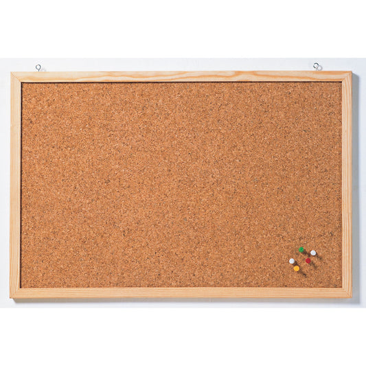 FRANKEN Pinnwand Memoboard 100 x 60 cm (B x H) Kork Material des Rahmens: Holz braun