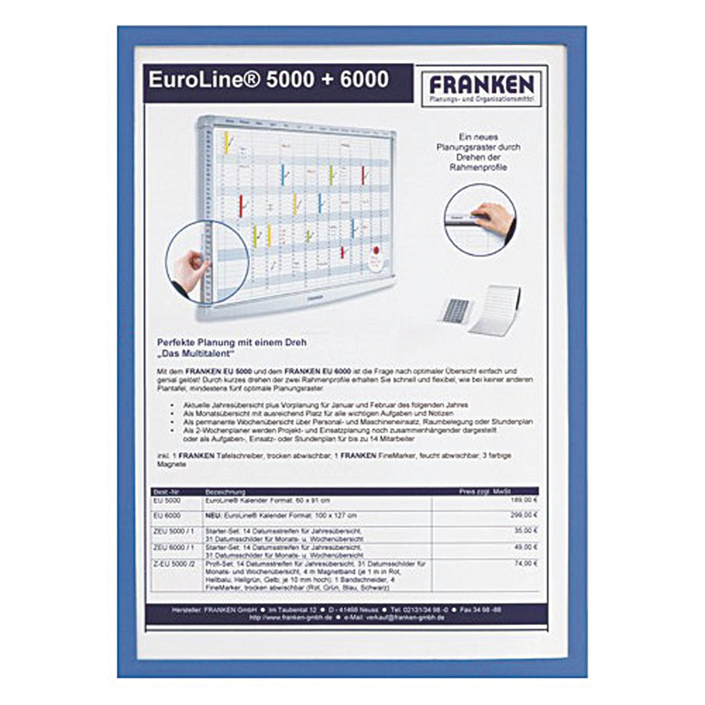 FRANKEN Dokumentenhalter Frame It X-tra!Line DIN A3 Hartfolie