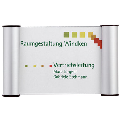 FRANKEN Türschild Clip 180 x 115 mm (B x H) Aluminium/Kunststoff silber