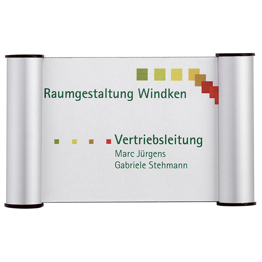 FRANKEN Türschild Clip 180 x 115 mm (B x H) Aluminium/Kunststoff silber