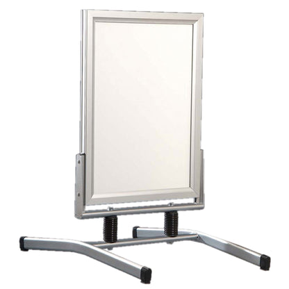 FRANKEN Kundenstopper Outdoor Plus 73 x 115 x 105 cm (B x H x T) DIN A1 Zweiarmfuß Aluminium silber