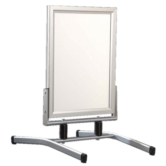 FRANKEN Kundenstopper Outdoor Plus 73 x 115 x 105 cm (B x H x T) DIN A1 Zweiarmfuß Aluminium silber