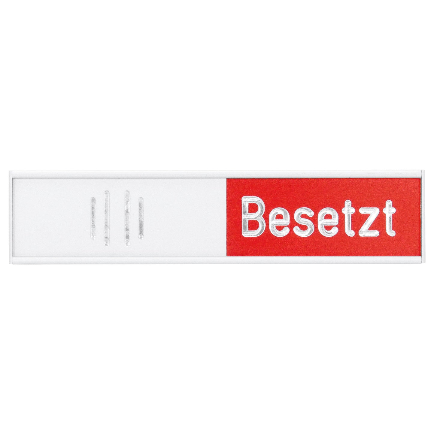 FRANKEN Türschild Deutsch 102 x 27,4 mm (B x H) Aluminium rot, grün frei/besetzt