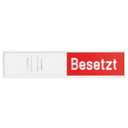 FRANKEN Türschild Deutsch 102 x 27,4 mm (B x H) Aluminium rot, grün frei/besetzt