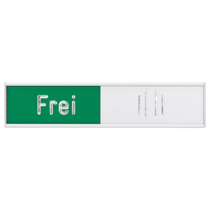 FRANKEN Türschild Deutsch 102 x 27,4 mm (B x H) Aluminium rot, grün frei/besetzt