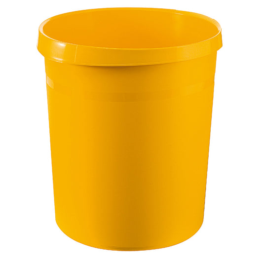 HAN Papierkorb GRIP 31,2 x 35 cm (Ø x H) Polypropylen Farbe: gelb 1 Sortierfach