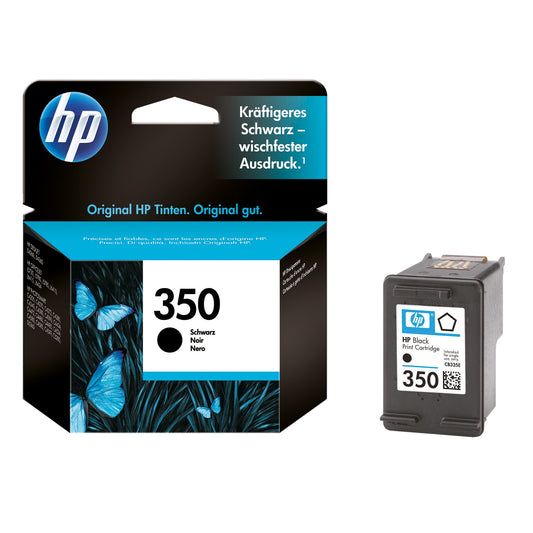 HP Tintenpatrone Originalzubehör 350 ca. 200 Seiten schwarz 4,5ml