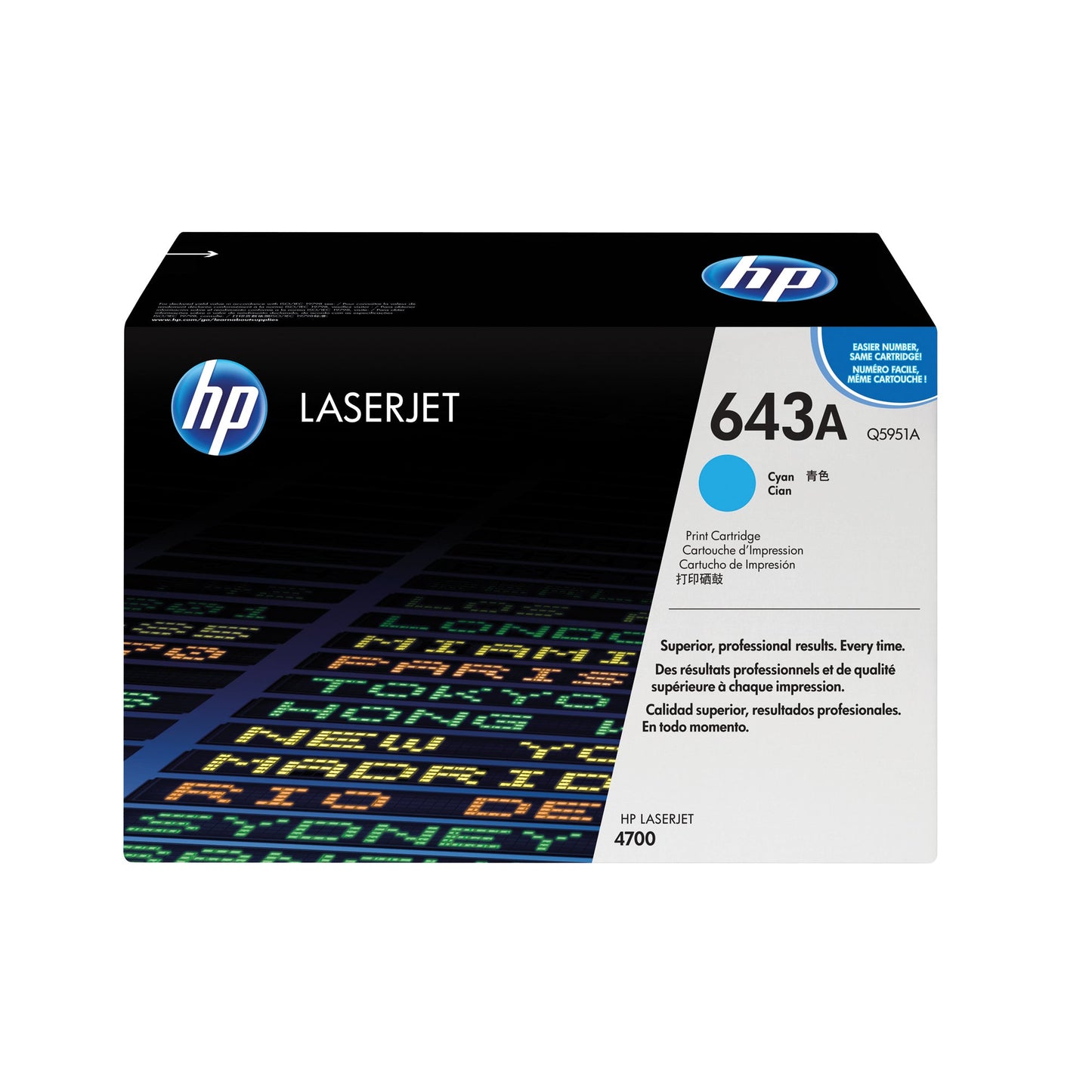 HP Toner Originalzubehör 643A ca. 10.000 Seiten cyan