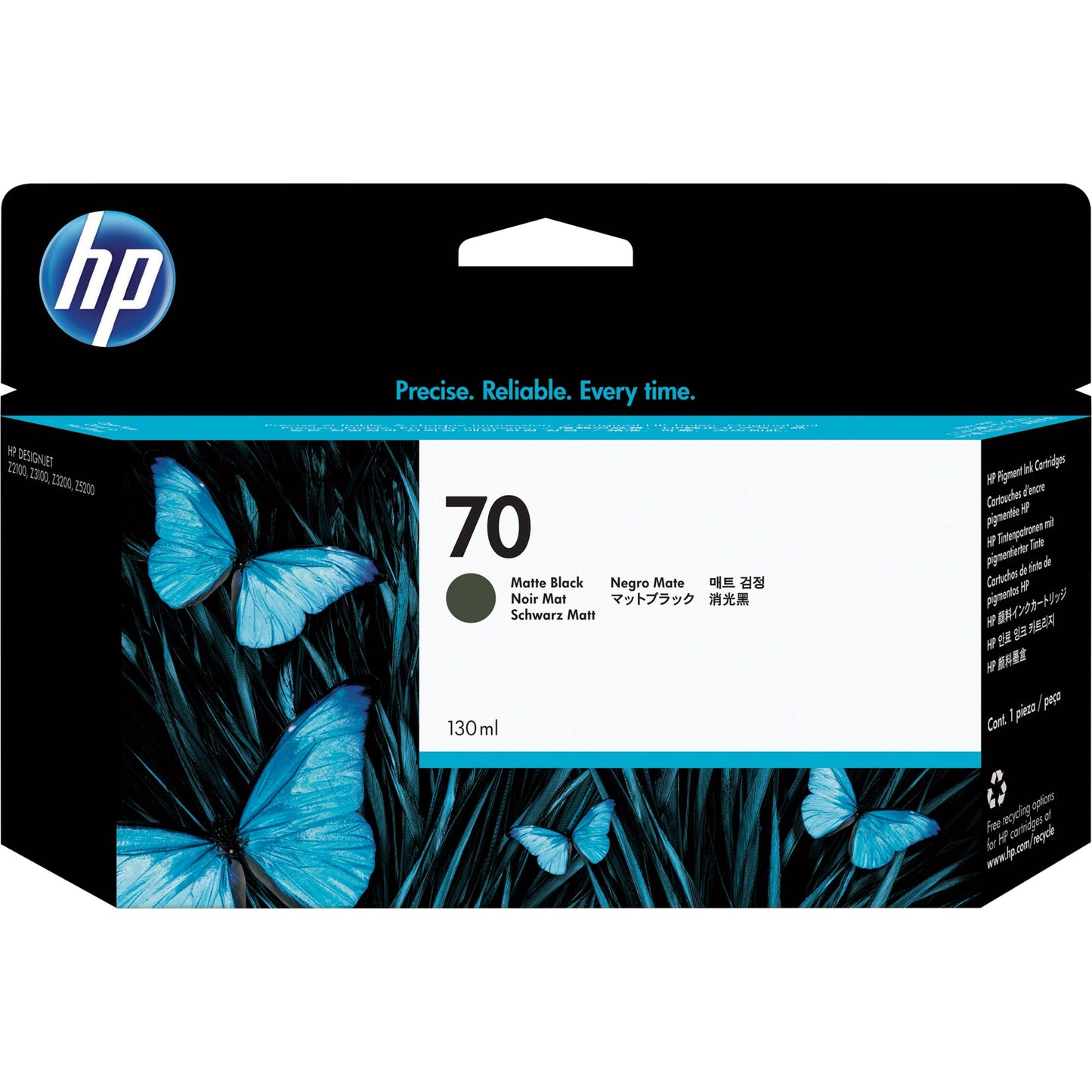HP Tintenpatrone Originalzubehör 70 schwarz matt 130ml