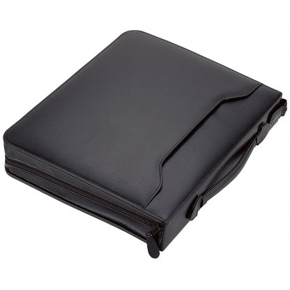 Alassio® Schreibmappe BERGAMO 37 x 31 x 6,5 cm (B x H x T) Lederimitat schwarz