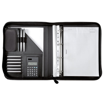 Alassio® Schreibmappe RICCIONE 26,5 x 34,5 x 4,5 cm (B x H x T) Kunstleder schwarz