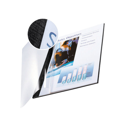 Leitz Buchbindemappe impressBIND DIN A4 270g/m² 120µm Karton, PET schwarz 10 St./Pack.