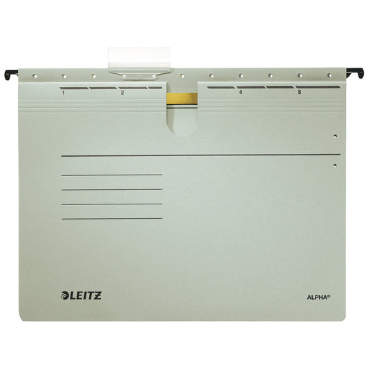 Leitz Hängehefter ALPHA® DIN A4 275g/m² Pendareckarton, recycelt grau 5 St./Pack.
