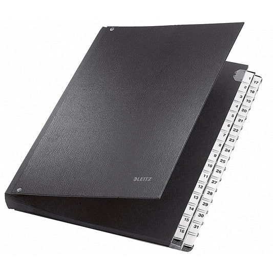 Leitz Pultordner DIN A4 1-31 Polypropylen schwarz 32 Fächer