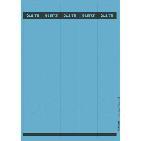Leitz Ordnerrückenetikett schmal/lang 39 x 285 mm (B x H) selbstklebend mit Griffloch blau 125 Etik./Pack.