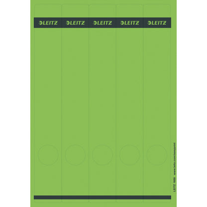 Leitz Ordnerrückenetikett schmal/lang 39 x 285 mm (B x H) selbstklebend mit Griffloch grün 125 Etik./Pack.