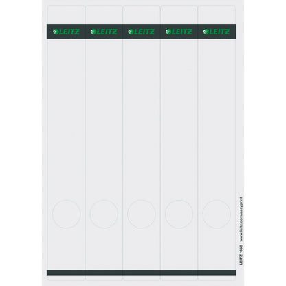 Leitz Ordnerrückenetikett schmal/lang 39 x 285 mm (B x H) selbstklebend mit Griffloch grau 125 Etik./Pack.