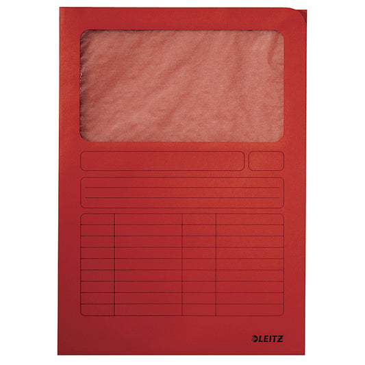 Leitz Sichtmappe DIN A4 160g/m² Manilakarton, recycelt rot 100 St./Pack.