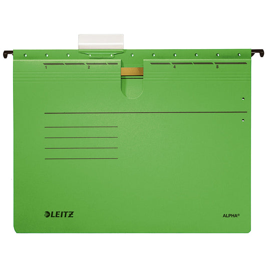 Leitz Hängehefter ALPHA® DIN A4 275g/m² Pendareckarton, recycelt grün 5 St./Pack.