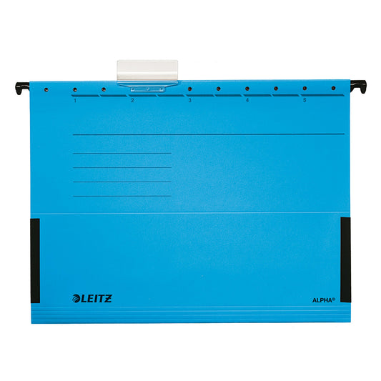 Leitz Hängetasche ALPHA® DIN A4 275g/m² Pendareckarton, recycelt blau 5 St./Pack.