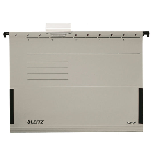 Leitz Hängetasche ALPHA® DIN A4 275g/m² Pendareckarton, recycelt grau 25 St./Pack.