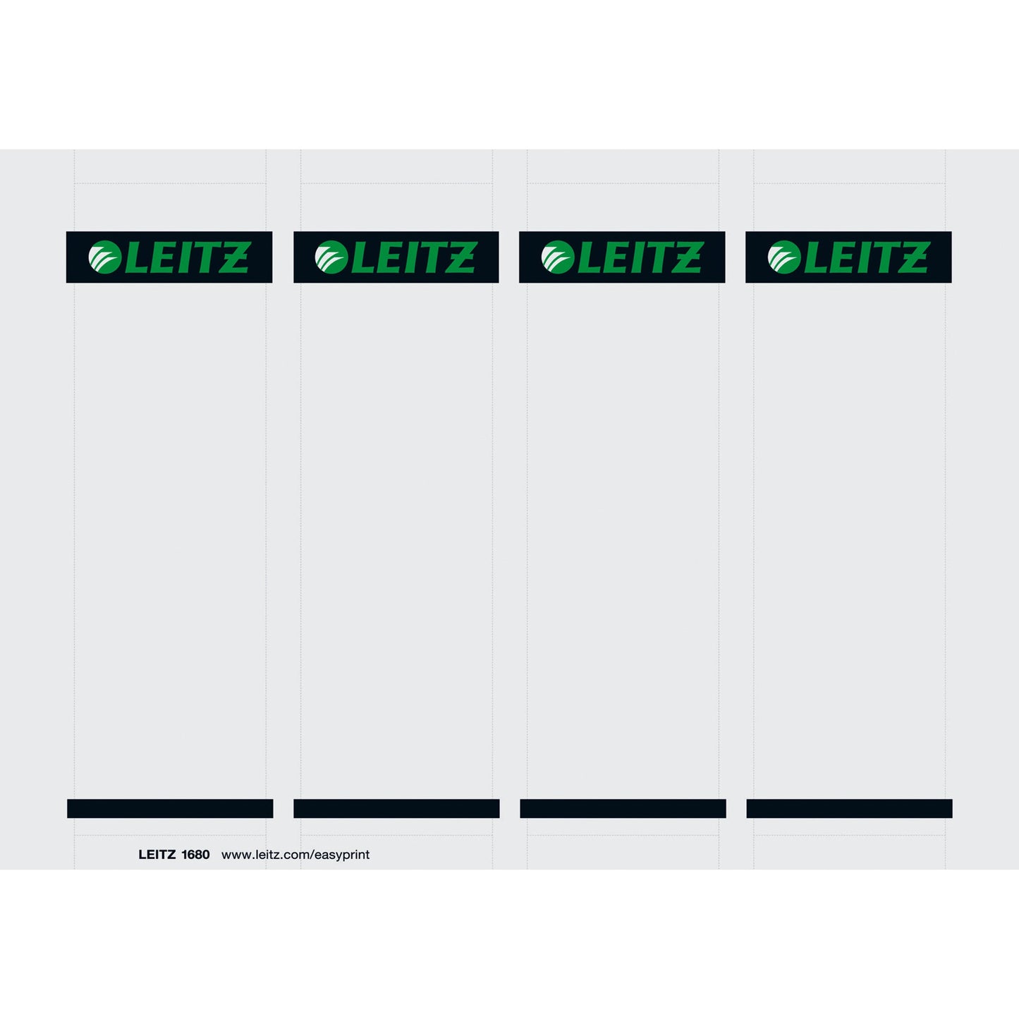 Leitz Rückenschild breit/kurz 56 x 190 mm (B x H) grau 100 St./Pack.